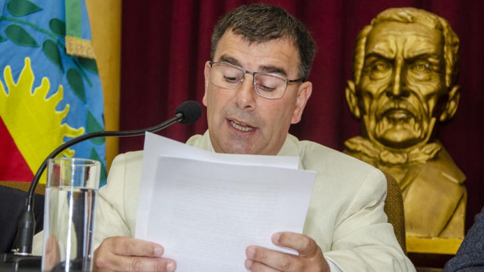 El intendente Hernán Bertellys durante el acto de apertura de sesiones del 2019, ARCHIVO EL TIEMPO/NACHO CORREA