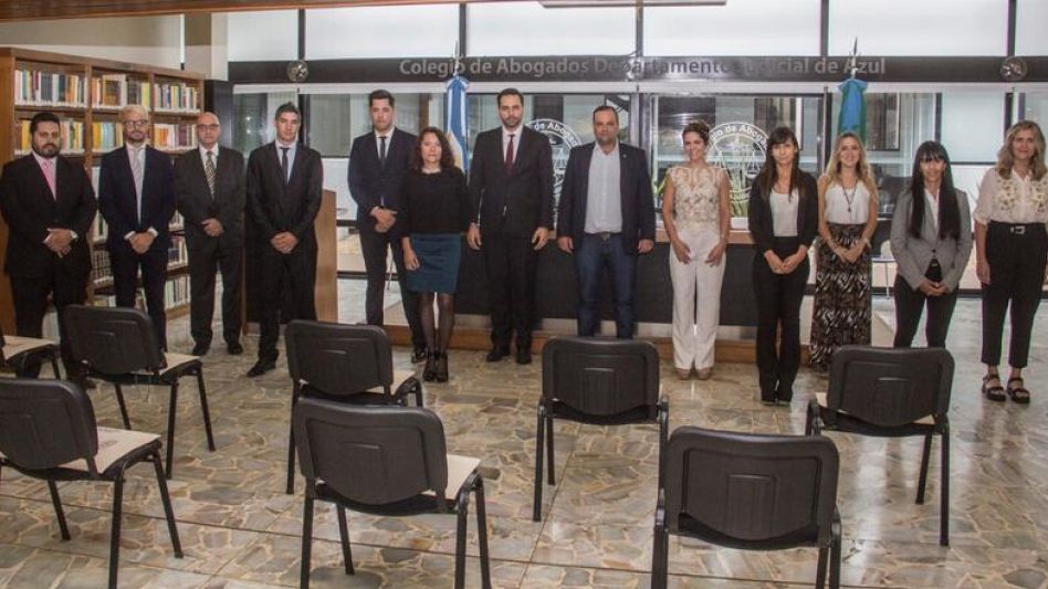 Gabriel Horacio Bigalli fue el único azuleño en jurar el pasado 17 de marzo. PRENSA C.A.A