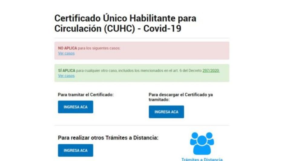 Desde mañana rige el Certificado Único Habilitante para Circulación- Covid-19