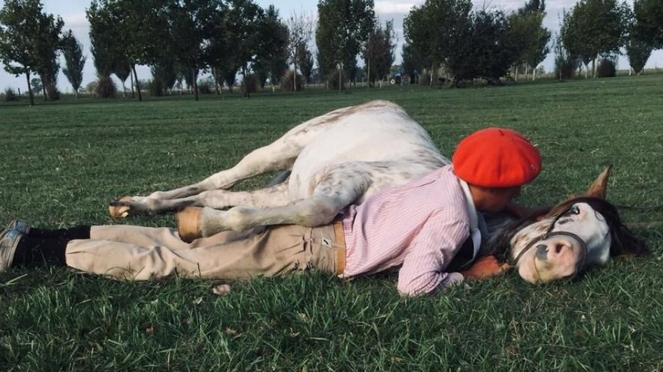 El ?Pipi? es un referente en la doma de caballos.   GENTILEZA NAHUEL SAÑUDO 