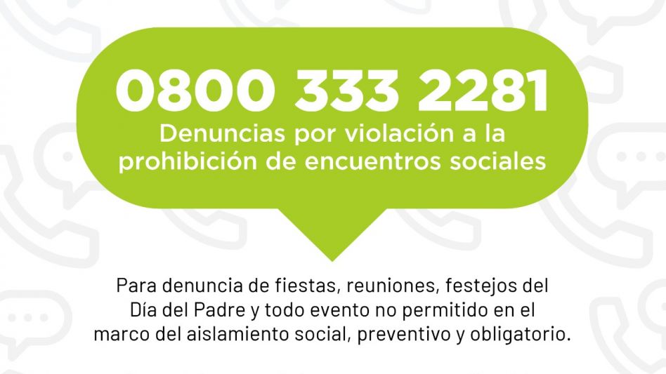  Denuncias por violación al aislamiento obligatorio