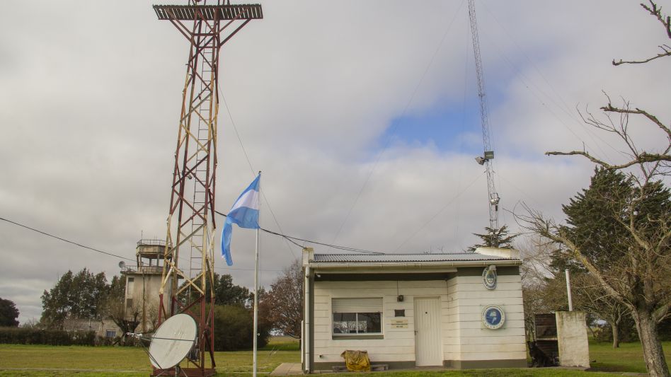 La oficina donde funciona la Estación Meteorológica de Azul. NICOLAS MURCIA