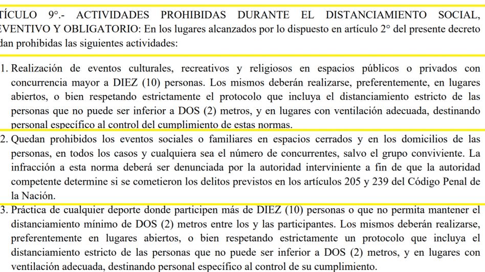 COVID-19: por decreto presidencial se prohíben encuentros familiares y sociales en todo el país