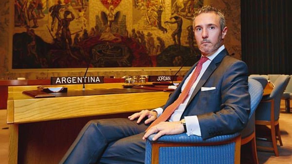 Representante argentino en el Consejo de Seguridad de Naciones Unidas. GENTILEZA MARIO OYARZÁBAL.