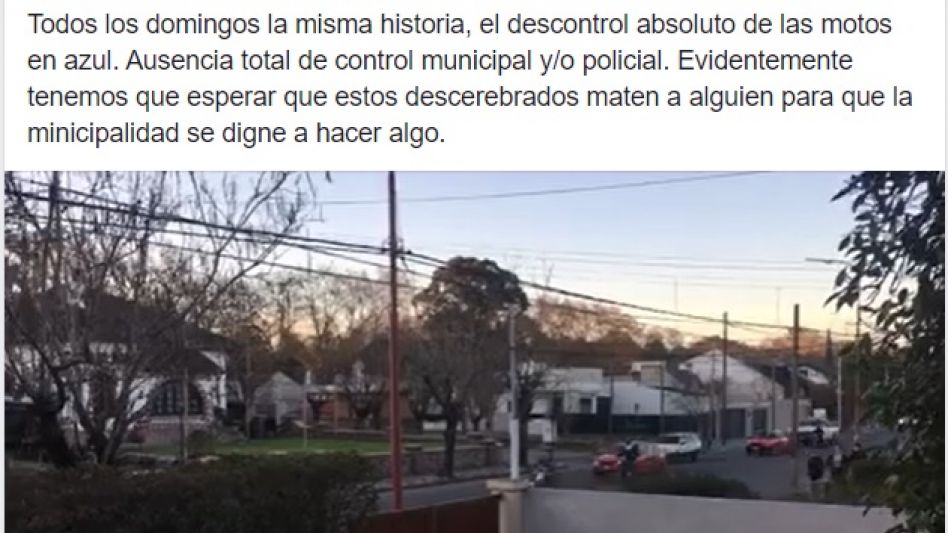 La problemática de las motos en Azul, desde la visión de un vecino indignado