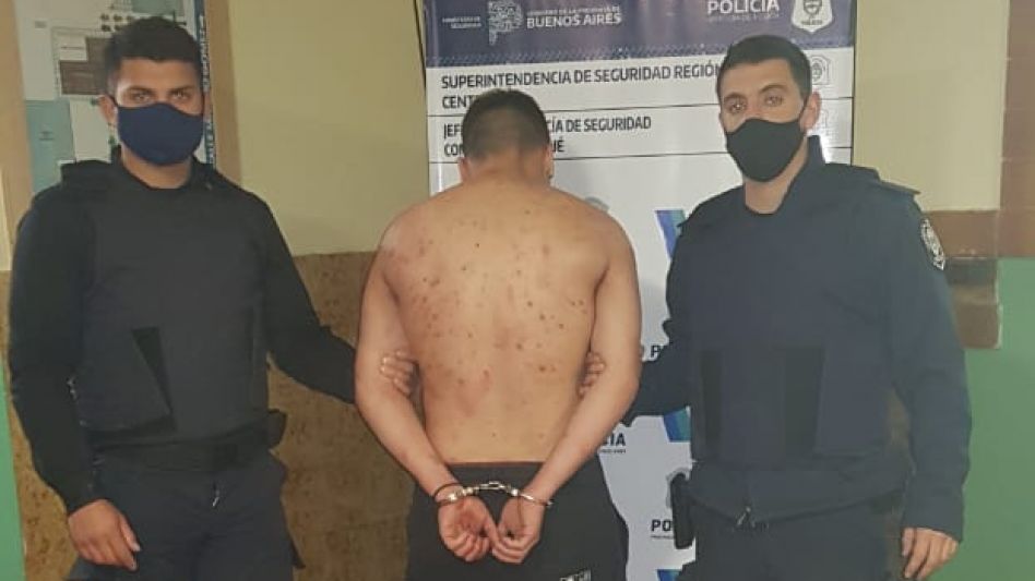 El imputado permanecía en la Estación de Policía Comunal de Tapalqué. FOTO: EPC TAPALQUÉ/PBA