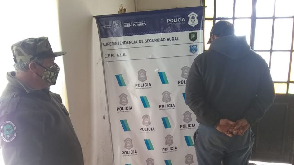 Un hombre de 37 años fue arrestado por caza furtiva. Tras las actuaciones iniciadas por lo sucedido recuperó la libertad. FOTOS: CPR AZUL/PBA