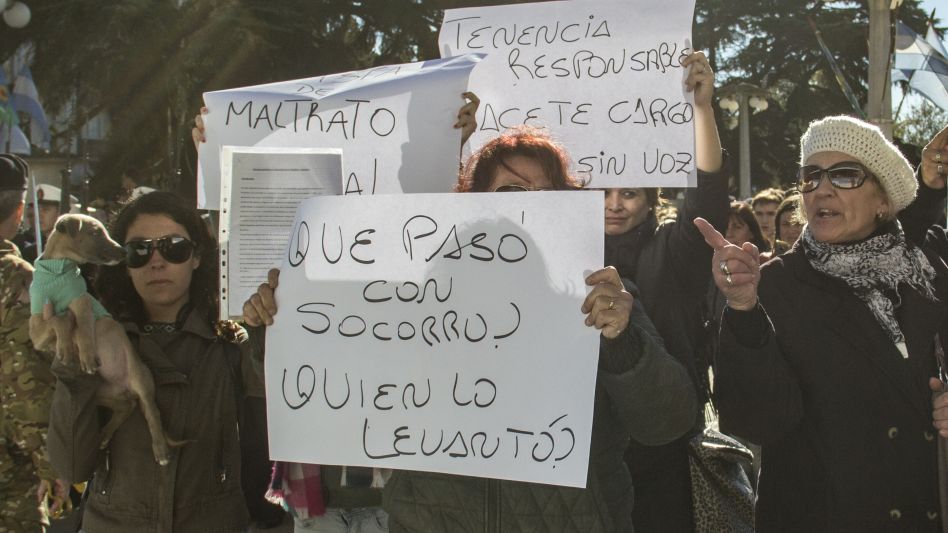 Socorro era un perro al que mataron en 2018. El 25 de mayo de aquel año vecinos se movilizaron para pedir a las autoridades municipales que el hecho se investigara. N. MURCIA