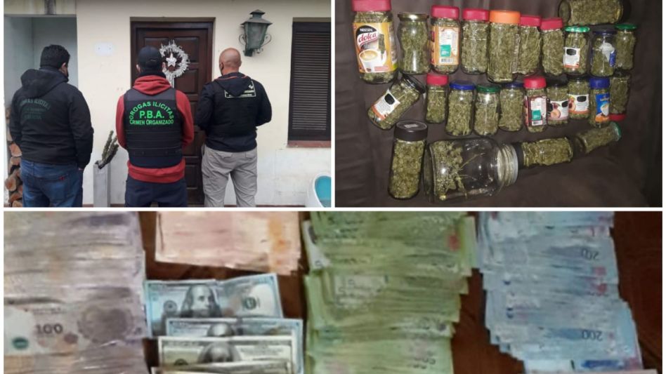 Imágenes relacionadas con estos allanamientos por juego clandestino que se hicieron hoy miércoles en Azul. FOTOS: DROGAS ILÍCITAS AZUL/PBA