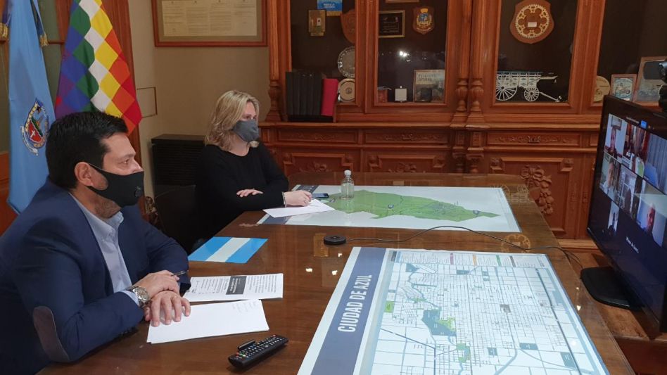 La reunión virtual se realizó ayer y la encabezó el Jefe de Gabinete y Gobierno. PRENSA MUNICIPAL