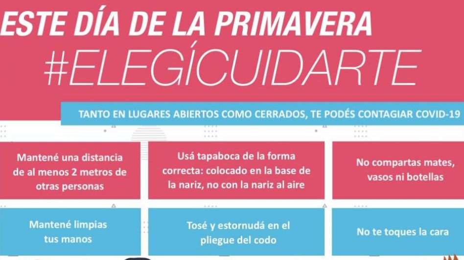 Iniciativa para concientizar sobre jóvenes y covid-19 en el Día de la Primavera
