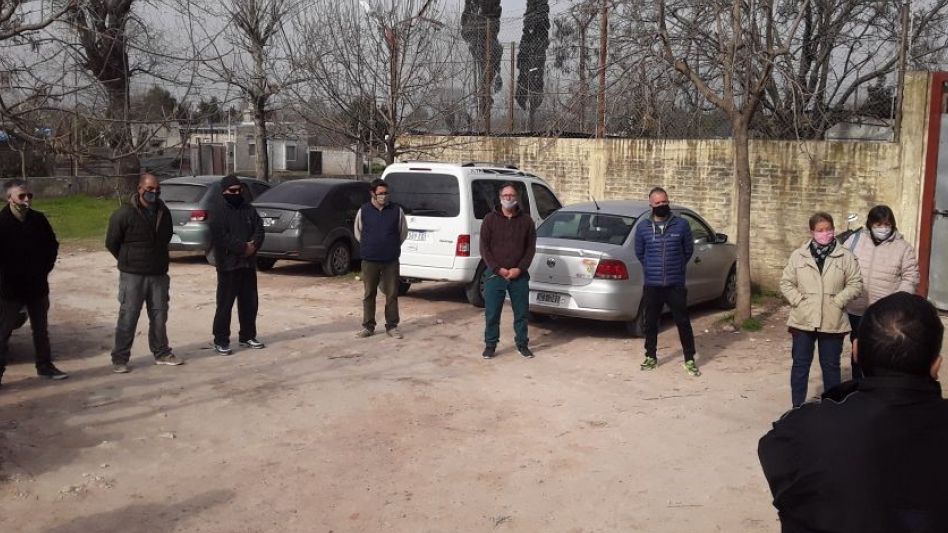 Una de las últimas reuniones que tuvieron los trabajadores de minoridad de Azul.