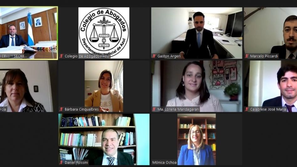 La jura a distancia que sumó siete nuevos matriculados al Colegio de Abogados del Departamento Judicial de Azul.