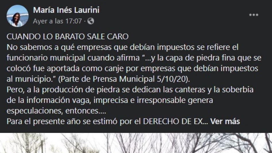 Laurini: "Cuando lo barato sale caro"