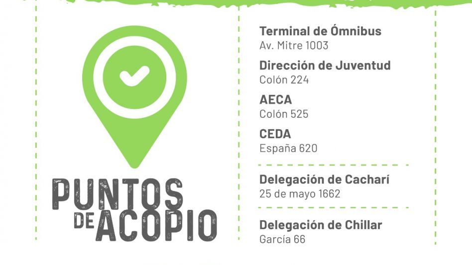Puntos de acopio de la campaña de reciclado de botellas de plástico