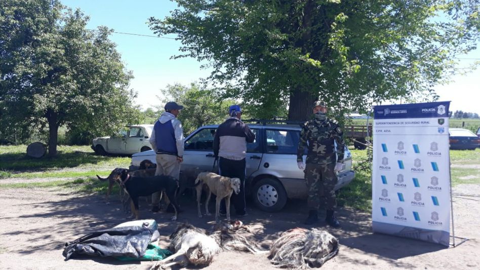 Dos cazadores furtivos fueron aprehendidos este sábado. Tras las actuaciones que se les iniciaron, ambos recuperaron la libertad. FOTOS: CPR AZUL/PBA