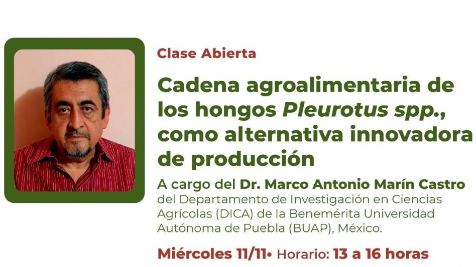 Agronomía: clase abierta sobre "hongos Pleurotus spp."