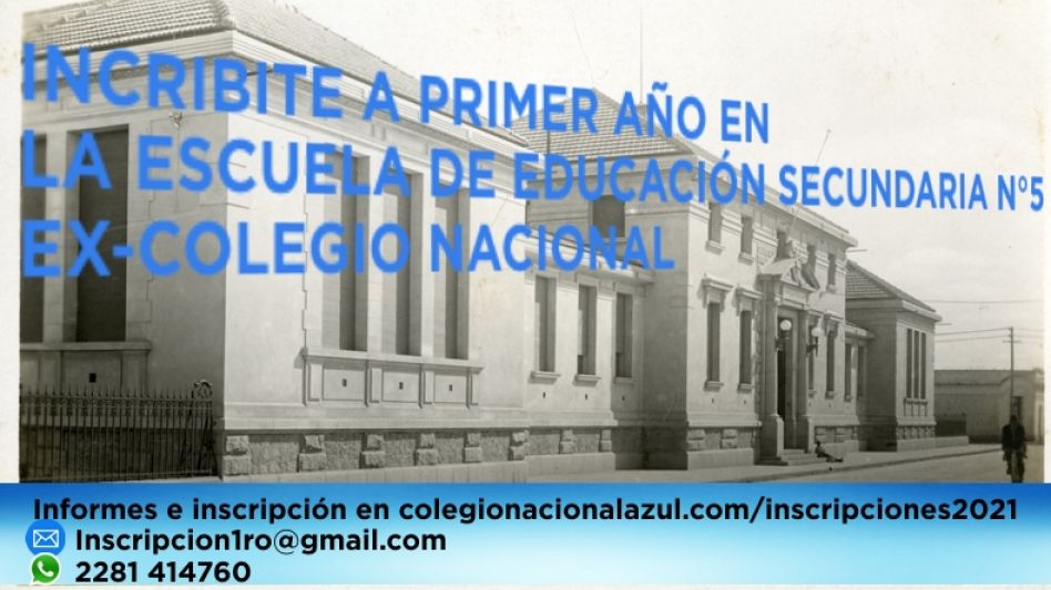 Inscripción para la Escuela de Educación Secundaria N° 5
