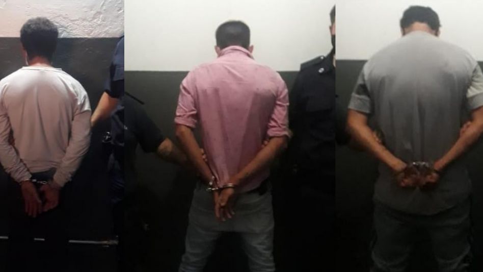 El incidente había ocurrido ayer sábado por la tarde en una verdulería. Dos de los acusados registran antecedentes penales. FOTOS: CPA/PBA