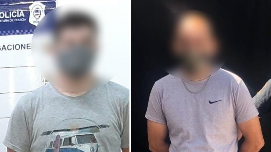 Dos de los policías acusados. Uno detenido en Pila y el otro en La Plata.