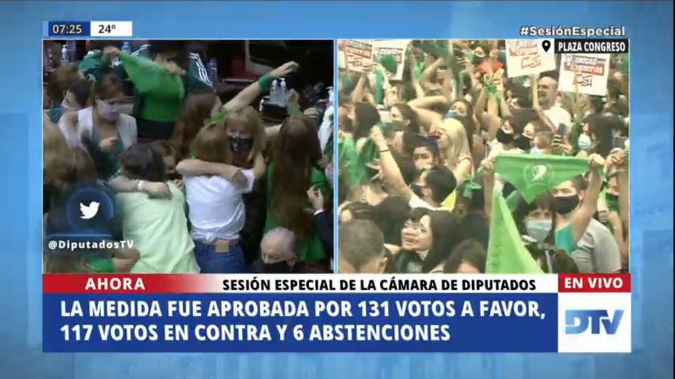 La Cámara de Diputados aprobó en general el proyecto sobre aborto legal