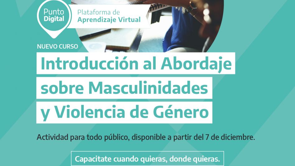 Curso sobre masculinidades en Punto Digital