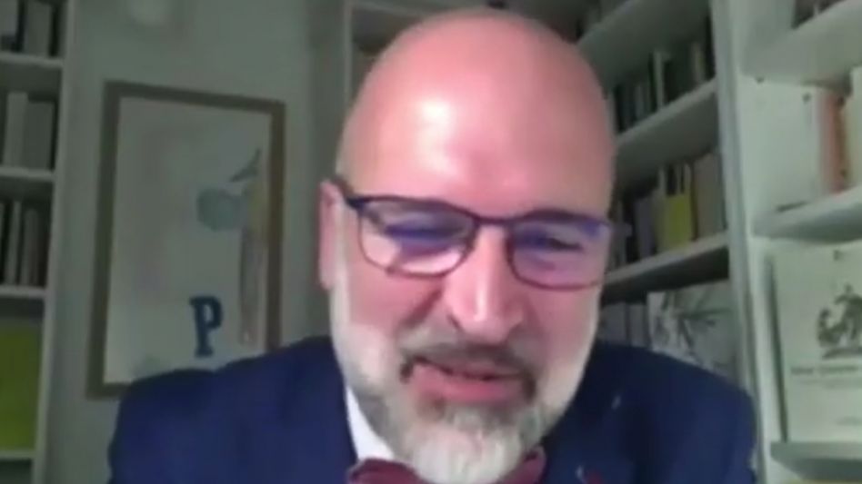 El día de la inauguración de las Jornadas Cervantinas con José Manuel Lucia Megías.   