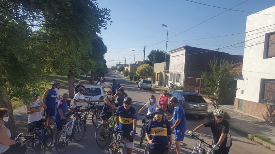 Bicicleteada xeneize y solidaria