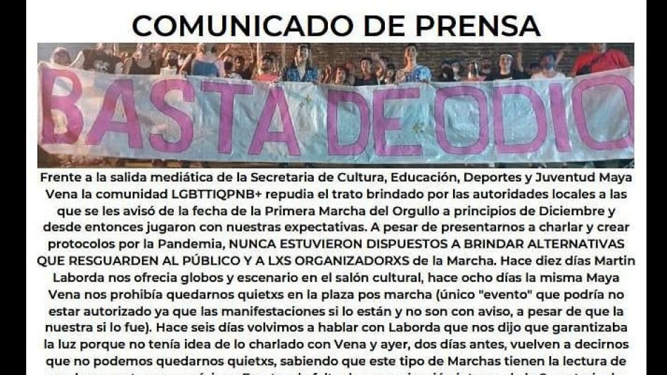 Rechazo por los dichos de Maya Vena