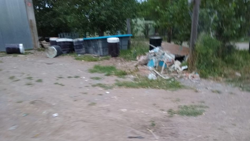 Desechos que se pueden ver a diario en las inmediaciones del galpón ubicado en Belgrano y De los Fortines.