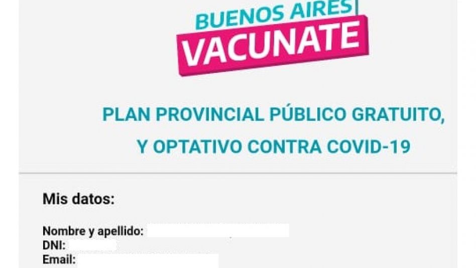 Azuleños mayores de 70 ya reciben turnos para vacunarse