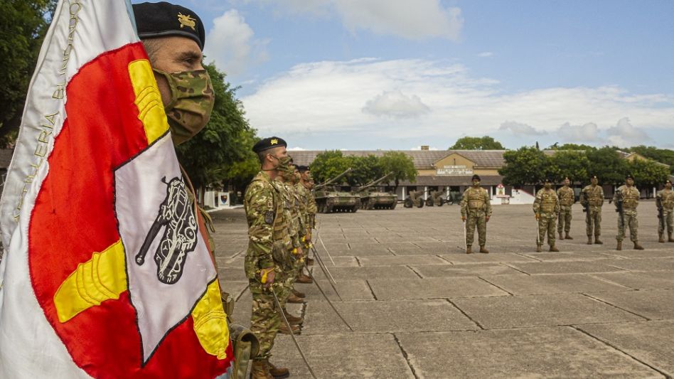 Se celebró en horas del mediodía de ayer el acto por el centenario del Grupo de Artillería Blindado 1 ?Coronel Martiniano Chilavert?. FOTOS NICOLÁS MURCIA 