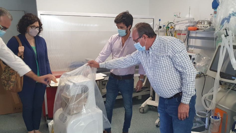 Días pasados se recibió en General Alvear un respirador artificial, un monitor multiparamétrico, y dos bombas de infusión. AGENCIA GENERAL ALVEAR/RAFAEL TORRES