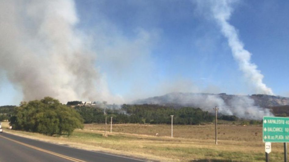 Unas 200 hectáreas ya fueron afectadas por los incendios que siguen activos en Tandil