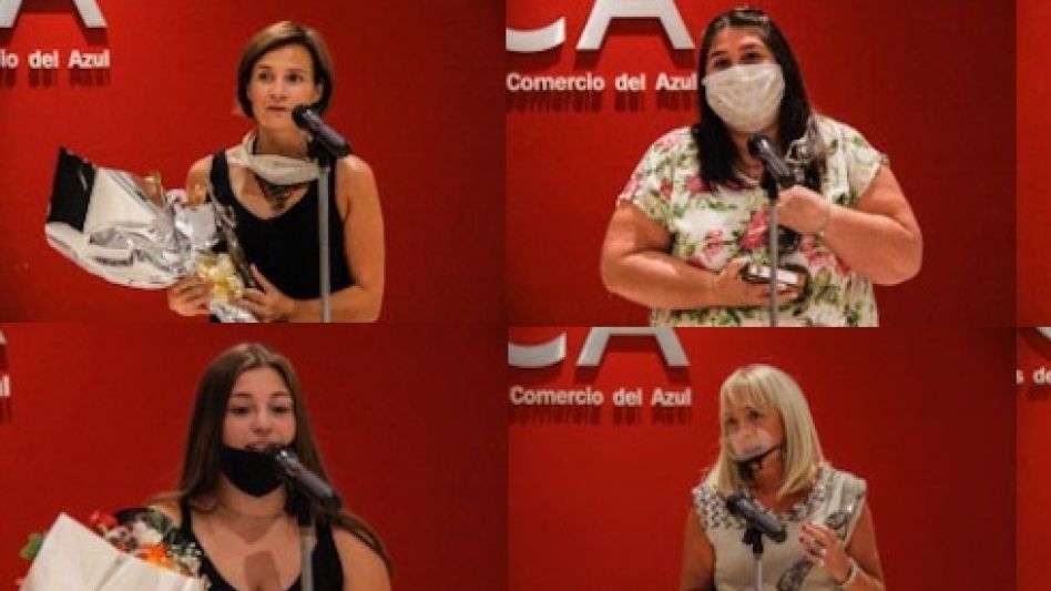 (De izquierda a derecha) Pato Valentín, Paula Vivas, ?Lita? Rosales y ?Bebe? Hidalgo Corrales. (Debajo de izquierda a derecha). Martina Pais, Verónica Broto, Patricia Piazza y Mirta Torchio.    
