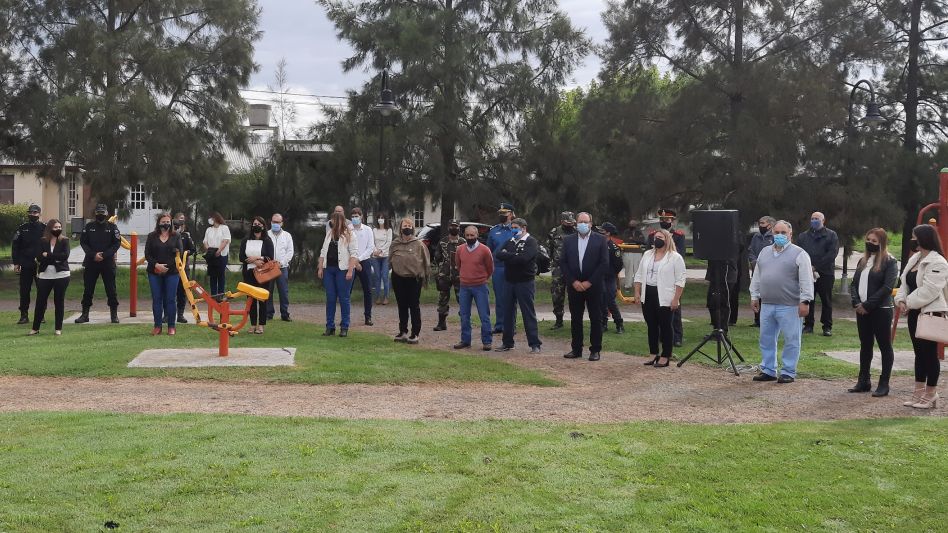 El viernes, en horas de la mañana se desarrolló el acto conmemorativo del 39° Aniversario del desembarco de las tropas argentinas en las Islas Malvinas. AGENCIA GENERAL ALVEAR/TORRES 