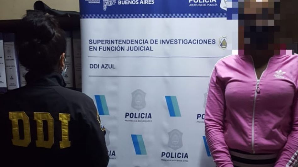 La imputada por este hecho fue indagada hoy miércoles en sede judicial y no declaró. FOTO: DDI AZUL/PBA