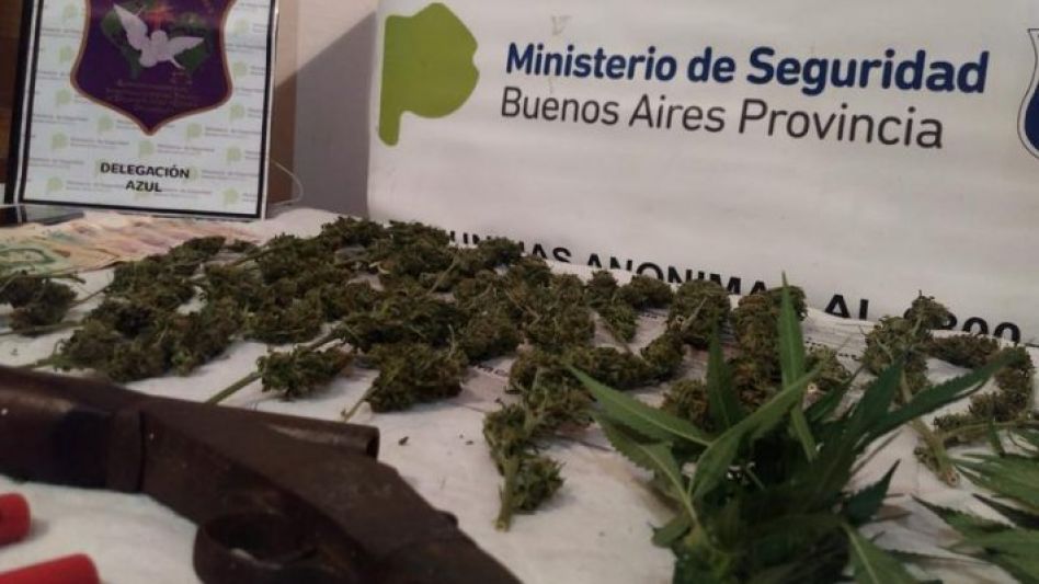 Elementos incautados en lo que había sido este allanamiento que ahora derivó en la condena para un azuleño. 