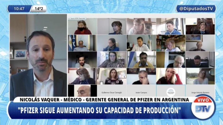 El gerente de Pfizer, Nicolás Vaquer.
