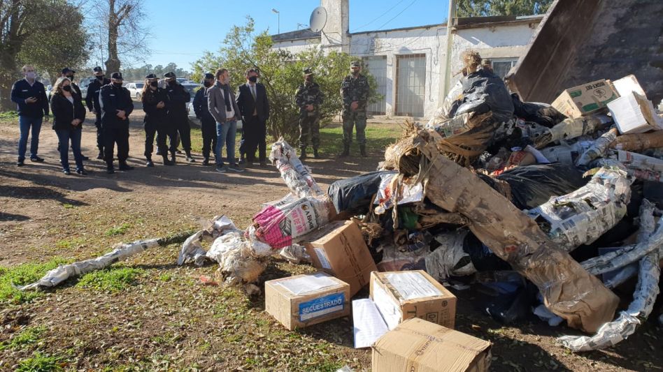 Se incineró droga secuestrada en distintos operativos