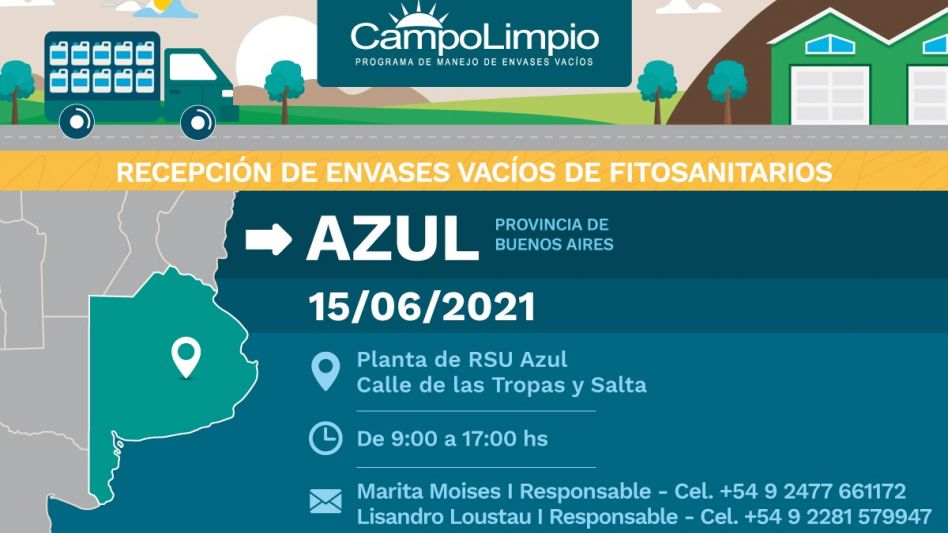 Campaña itinerante de recepción de envases vacíos de agroquímicos
