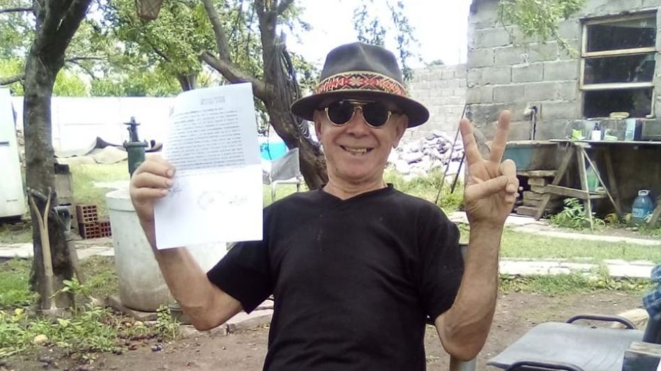 Mario Daniel Acuña.La imagen corresponde al 11 de enero pasado, cuando recuperó la libertad.