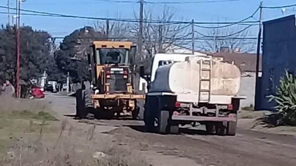Trabajos en el barrio Las Moradas