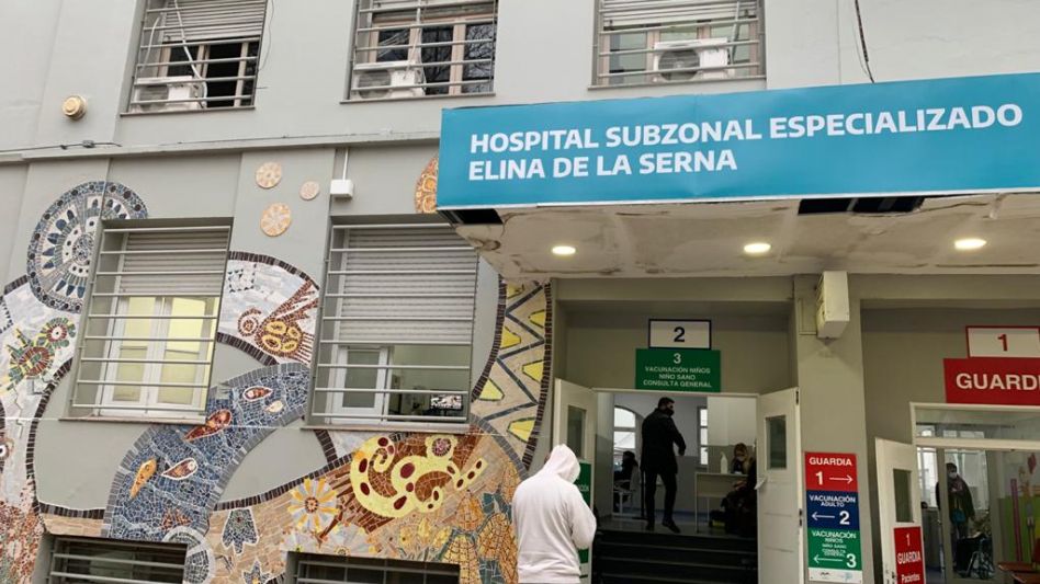 La facha del hospital donde trabaja Pellegrini. GENTILEZA ANDREA PELLEGRINI.                                                                                   