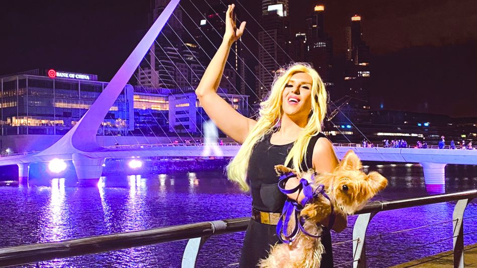Susana Jiménez quedó impresionada con el parecido a ella cuando vio a Sulú interpretándola en un video que se subió a las redes sociales. GENTILEZA SULÚ TAPIA
