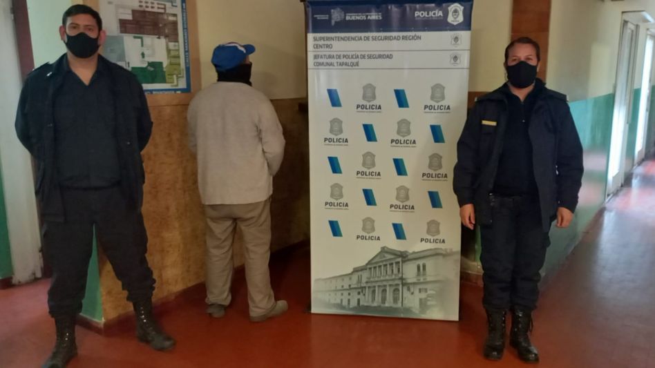 El acusado había sido detenido ayer miércoles en Tapalqué. FOTO: POLICÍA COMUNAL TAPALQUÉ