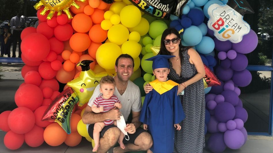 Toda la familia unida en Estados Unidos. GENTILEZA FLORENCIA TABORDA 