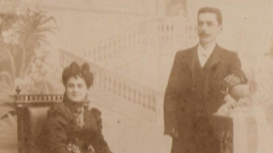 Eduardo Guillermo Darhanpé y su flamante esposa Julia Laborda.