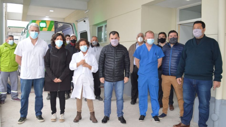 Recorrida del sector de shock room del Hospital Pintos