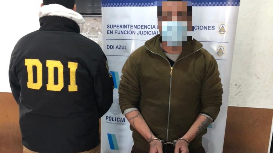 El imputado había sido detenido el pasado 16 de junio en Azul y actualmente está preso en la Unidad 38 de Sierra Chica. ARCHIVO/DDI AZUL/PBA